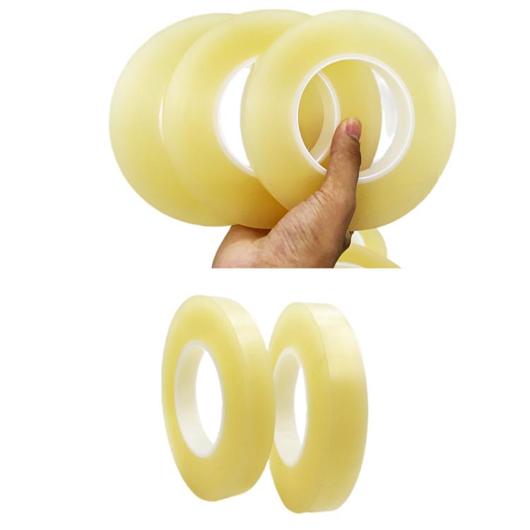 Filme de Vedação para Latas de Alimentos em PVC Transparente e Sem Emendas, Fitas de 15mm x 20m, 15mm x 66m, 18mm x 66m, 20mm x 66m, 25mm x 66m, 15mm x 100m, 25mm x 100m, 18mm x 100m, 20mm x 100m