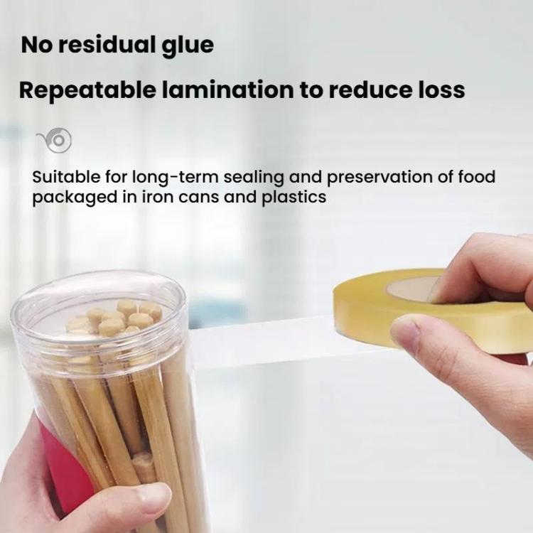 Filme de Vedação para Latas de Alimentos em PVC Transparente e Sem Emendas, Fitas de 15mm x 20m, 15mm x 66m, 18mm x 66m, 20mm x 66m, 25mm x 66m, 15mm x 100m, 25mm x 100m, 18mm x 100m, 20mm x 100m