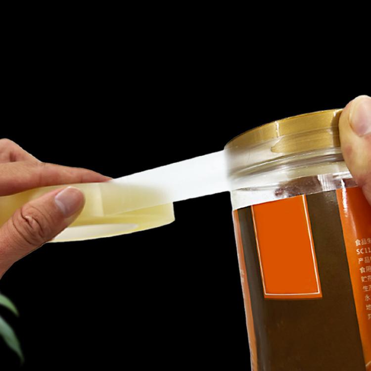 Filme de Vedação para Latas de Alimentos em PVC Transparente e Sem Emendas, Fitas de 15mm x 20m, 15mm x 66m, 18mm x 66m, 20mm x 66m, 25mm x 66m, 15mm x 100m, 25mm x 100m, 18mm x 100m, 20mm x 100m