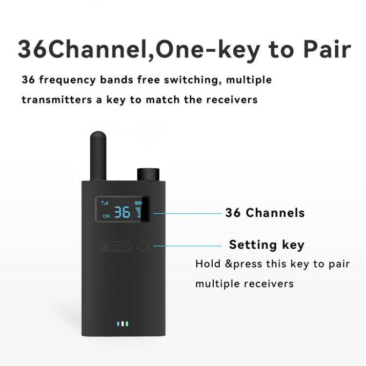 Microfone Explicador Sem Fios 2.4G para Conferências e Guias, Transmissor YWI22, Recetor YWI22