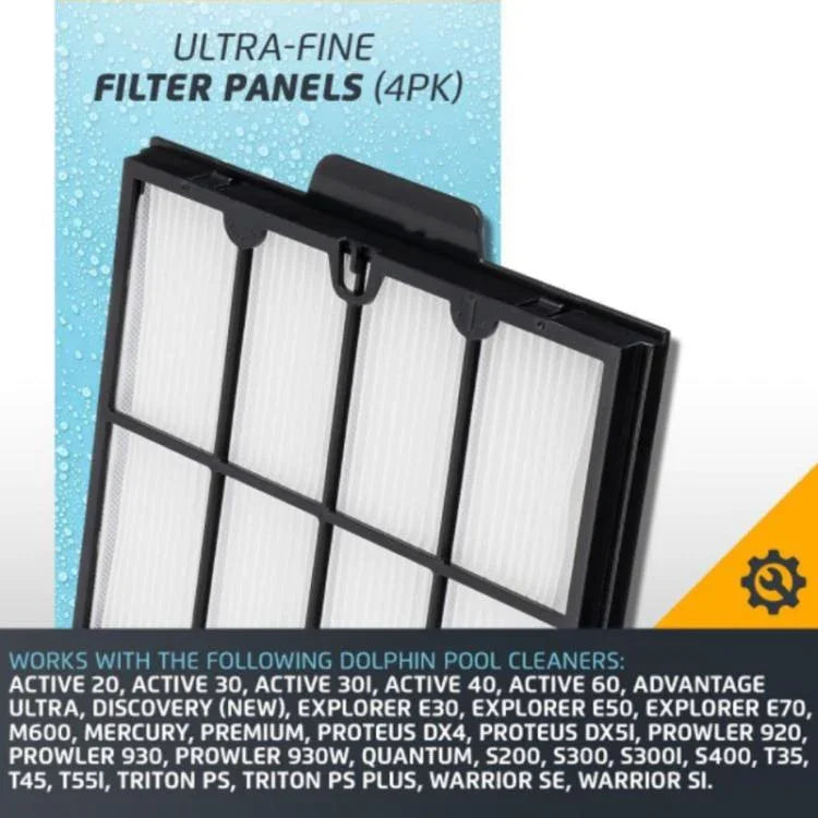 Conjunto de Painéis de Filtro Ultrafino 9991467-R4 para Dolphin Active 20 Explorer E30 M600 Proteus