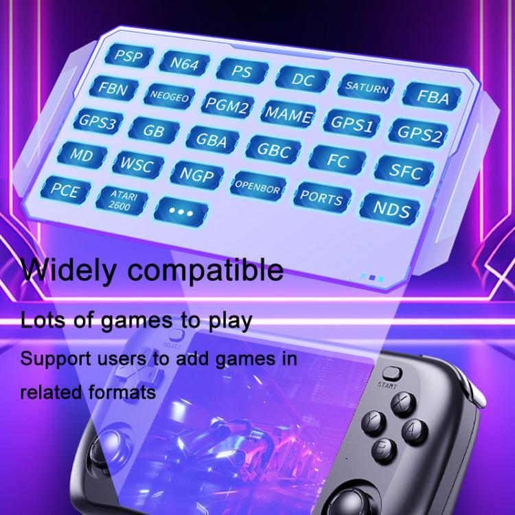 Consola de Jogos Retro PSP com Ecrã IPS HD de 3,5 Polegadas, Sistema Linux, Consola Portátil de Vídeo GBA, 64G, 128G