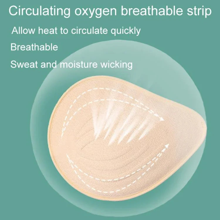 Próteses Mamárias Naturais de Látex Pós-operatório Implantes Mamários de Silicone com Pellets Ultra-leves Respirável e Anti-bacteriano, S, M, L