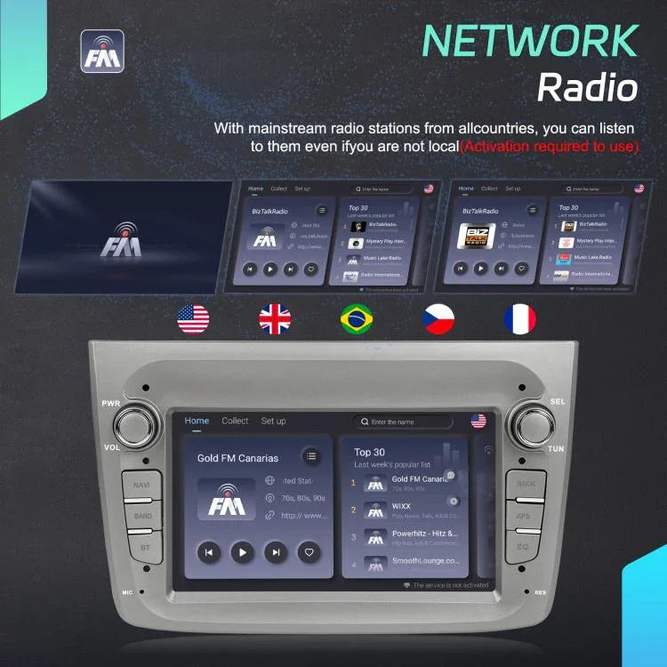 Para Alfa Romeo MITO 2008-2016 Ecrã Horizontal de 7 polegadas Android 15 Carplay Máquina Integrada de Controlo Central do Carro, 4+64G, 2+64G