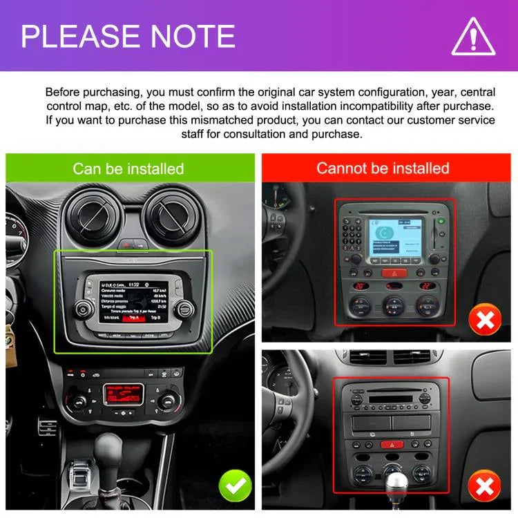 Para Alfa Romeo MITO 2008-2016 Ecrã Horizontal de 7 polegadas Android 15 Carplay Máquina Integrada de Controlo Central do Carro, 4+64G, 2+64G