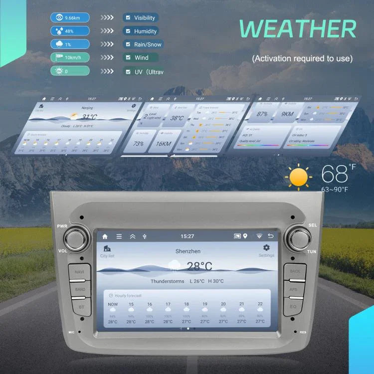 Para Alfa Romeo MITO 2008-2016 Ecrã Horizontal de 7 polegadas Android 15 Carplay Máquina Integrada de Controlo Central do Carro, 4+64G, 2+64G