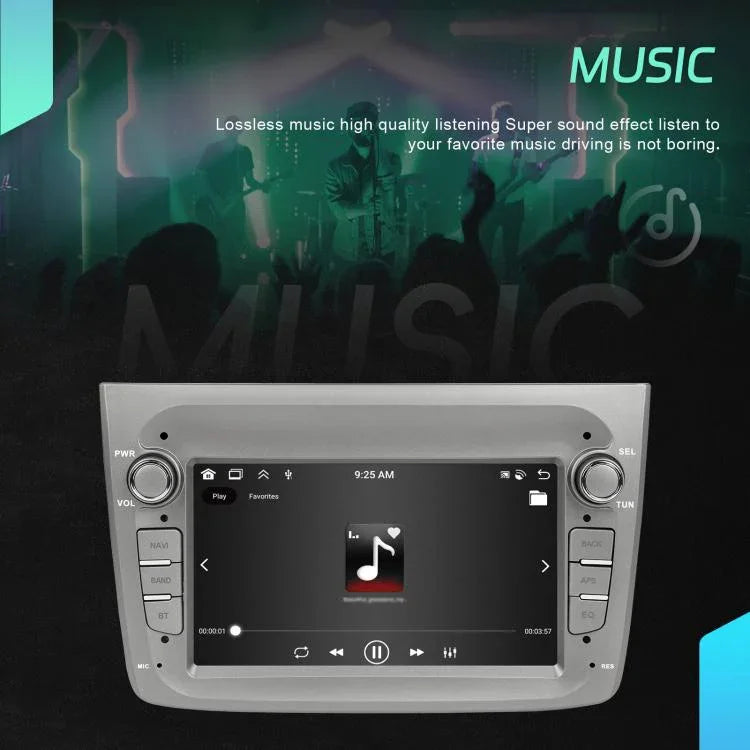 Para Alfa Romeo MITO 2008-2016 Ecrã Horizontal de 7 polegadas Android 15 Carplay Máquina Integrada de Controlo Central do Carro, 4+64G, 2+64G