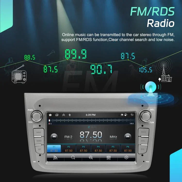 Para Alfa Romeo MITO 2008-2016 Ecrã Horizontal de 7 polegadas Android 15 Carplay Máquina Integrada de Controlo Central do Carro, 4+64G, 2+64G