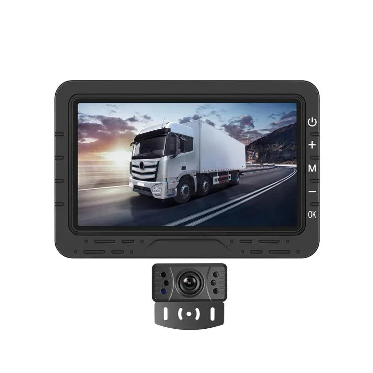 Ecrã Digital Sem Fios HD de 4,3 polegadas 1 para 1 para Marcha-atrás, Máquina Tudo-em-um de Controlo Central do Carro, Com Suporte Longo para Matrícula América do Norte, Com Suporte Curto para Matrícula Europa