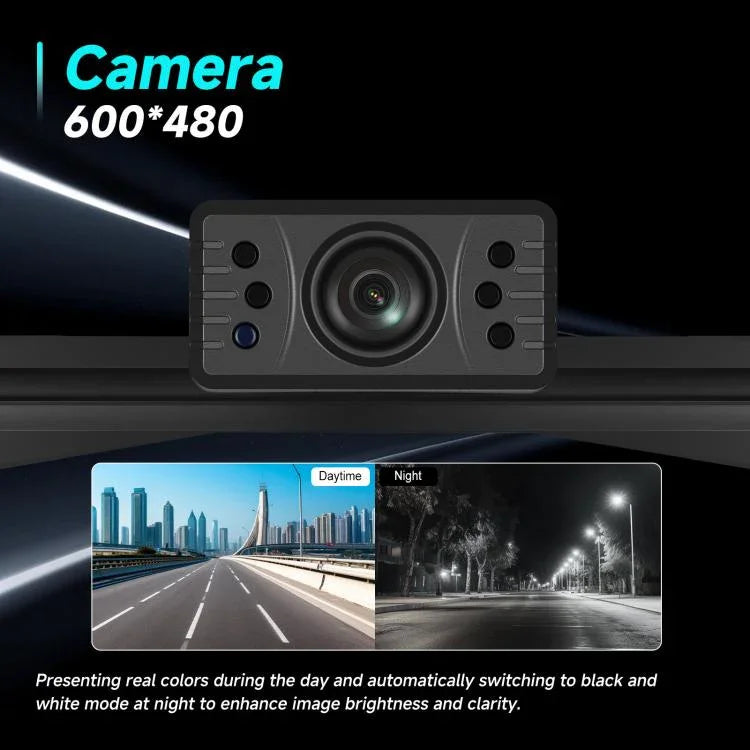 Ecrã Digital Sem Fios HD de 4,3 polegadas 1 para 1 para Marcha-atrás, Máquina Tudo-em-um de Controlo Central do Carro, Com Suporte Longo para Matrícula América do Norte, Com Suporte Curto para Matrícula Europa