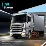 Ecrã Digital Sem Fios HD de 4,3 polegadas 1 para 1 para Marcha-atrás, Máquina Tudo-em-um de Controlo Central do Carro, Com Suporte Longo para Matrícula América do Norte, Com Suporte Curto para Matrícula Europa