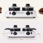 Máquina de Derreter Chocolate de Duplo Cilindro para Fazer Sobremesas, Plugue EUA, Plugue Reino Unido, Plugue UE