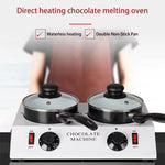 Máquina de Derreter Chocolate de Duplo Cilindro para Fazer Sobremesas, Plugue EUA, Plugue Reino Unido, Plugue UE