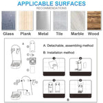 3 Peças / Pacote Suporte Adesivo para Organizador de Aparelhos de Barbear Elétricos e Ferramentas de Beleza Design Semi-aberto para Acesso Fácil