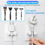 3pcs / Pacote Organizador de Aparelho de Barbear Montado na Parede Sem Perfuração para Aparelho Manual/Safety Razor