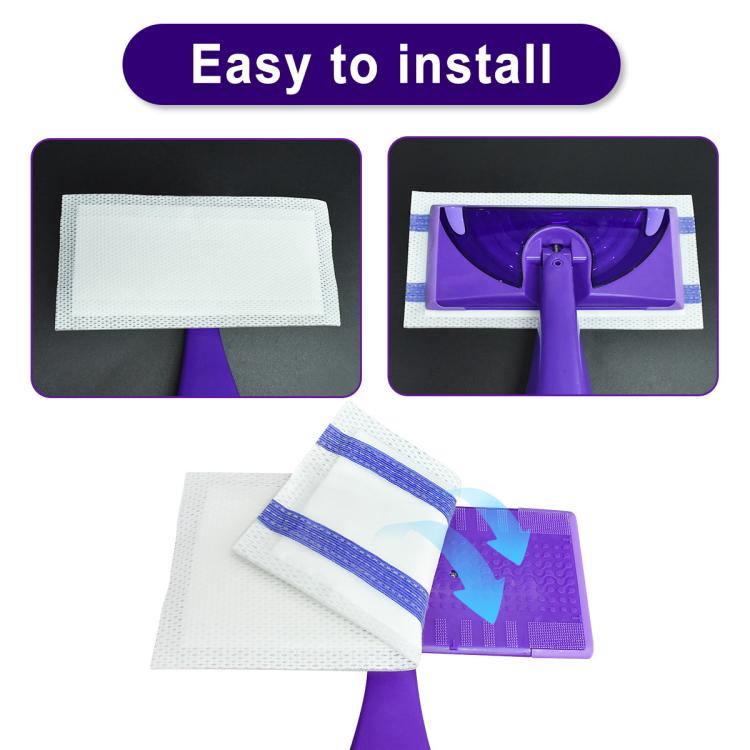 3pcs /Pack Disposable Mopping Pads For Swiffer WetJet Heavy Duty Cleaning, Multi-Surface, Streak-Free, Quick Clean, White