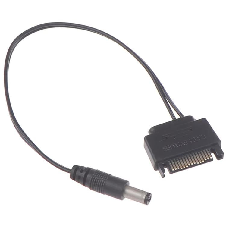 Cabo de Ligação SATA Macho para DC 5.5 x 2.1mm Cabo de Alimentação 12V, 20cm, 50cm, 100cm