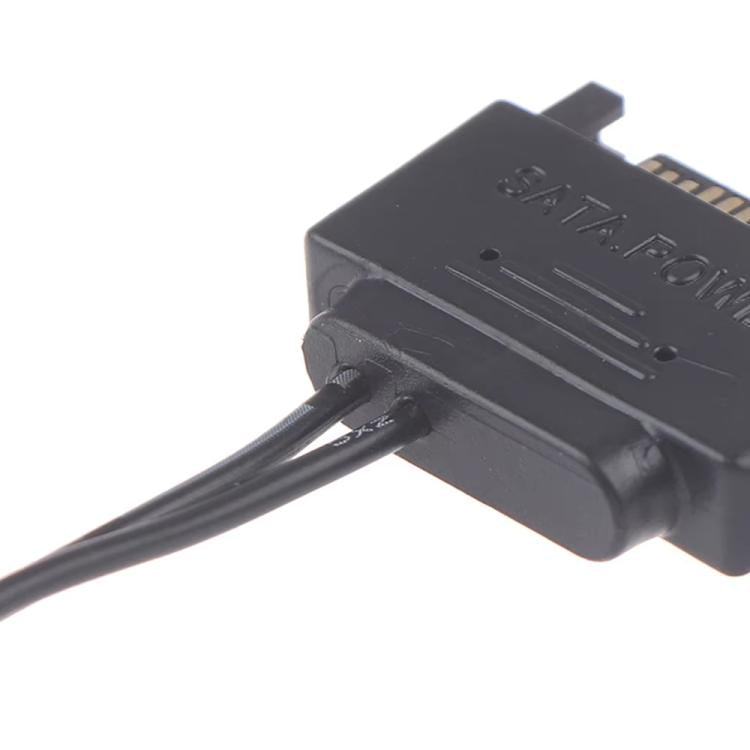 Cabo de Ligação SATA Macho para DC 5.5 x 2.1mm Cabo de Alimentação 12V, 20cm, 50cm, 100cm
