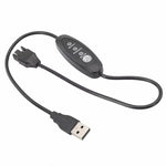 Cabo Booster USB para Pequeno 4 Pinos Velocidade Ajustável Cabo USB para Ventoinha de Caixa 12V, 50cm, 98cm