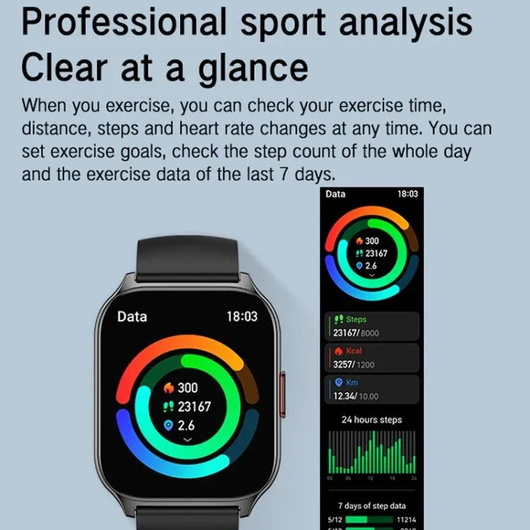 Blood Oxygen / Sleep / Heart Rate Health Monitoring Smart Watch Square Sports Double Strap Watch, Gold Steel+Silicone Pink, Black Steel+Silicone Black