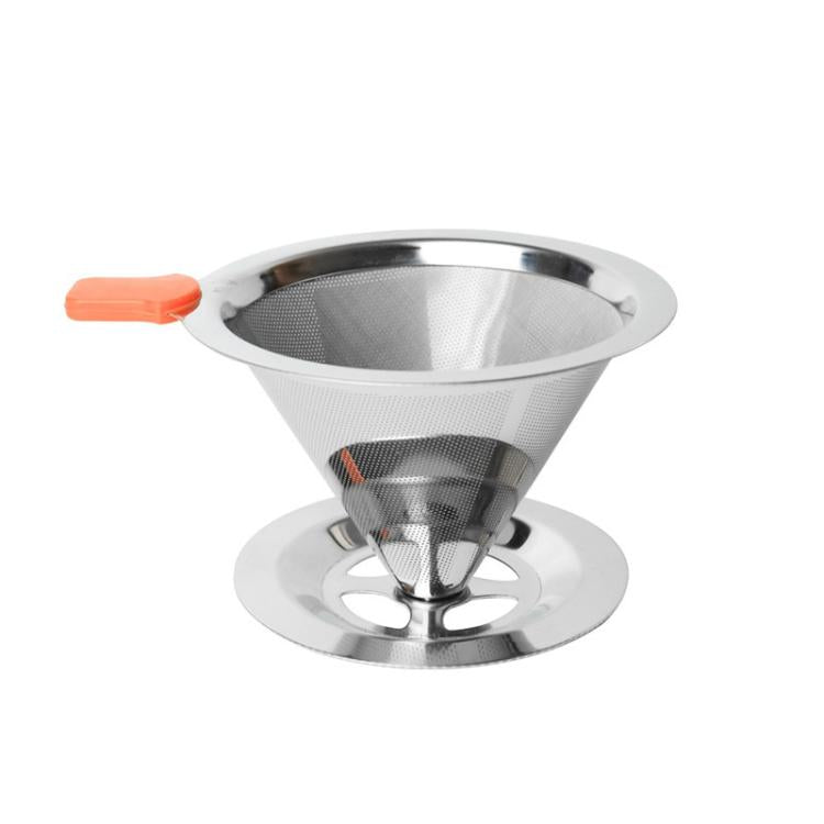 Filtro de café em aço inoxidável V60 com base para preparação por verter, 1-2 chávenas malha 300, 1-3 chávenas malha 300, 1-4 chávenas malha 300, 1-4 chávenas malha 600, 1-6 chávenas malha 600, 1-8 chávenas malha 300