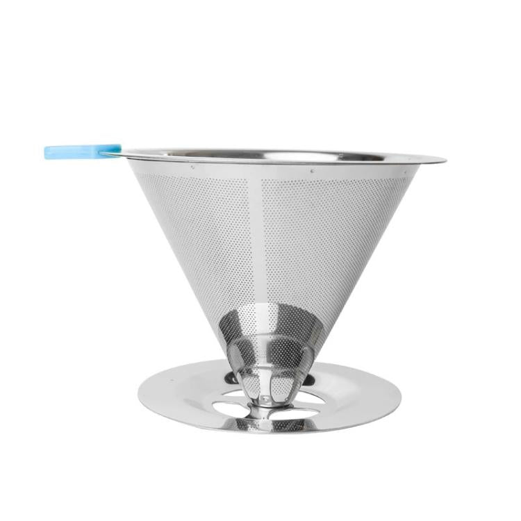V60 Stainless Steel Coffee Filter with Base for Pour Over Brewing, 1-2 Cups 300-mesh, 1-3 Cups  300-mesh, 1-4 Cups 300-mesh, 1-4 Cups 600-mesh, 1-6 Cups 600-mesh, 1-8 Cups 300-mesh