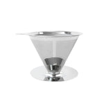 V60 Stainless Steel Coffee Filter with Base for Pour Over Brewing, 1-2 Cups 300-mesh, 1-3 Cups  300-mesh, 1-4 Cups 300-mesh, 1-4 Cups 600-mesh, 1-6 Cups 600-mesh, 1-8 Cups 300-mesh