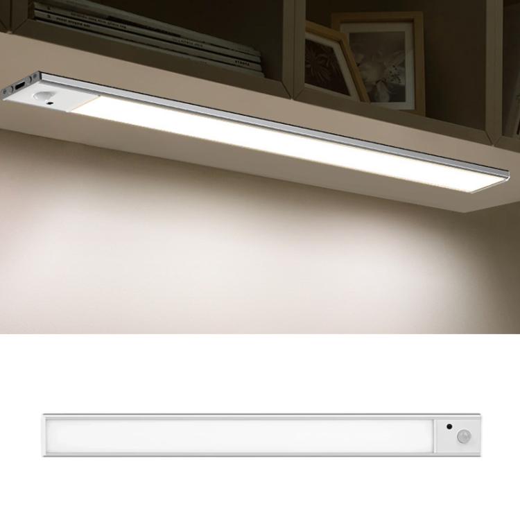Barra de Luz com Sensor de Movimento Recárregavel para Armário e Roupeiro com Controlo Remoto, 20cm Prateado, 40cm Prateado, 60cm Prateado, 80cm Prateado, 20cm Preto, 40cm Preto, 60cm Preto, 80cm Preto