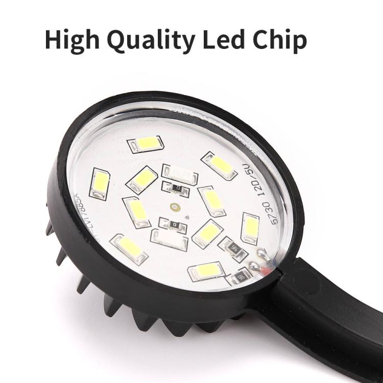 Luz LED de clipe para aquário azul branco 5W com 12 LEDs, luz mini para aquário USB para plantas aquáticas, erva aquática e tanques pequenos, 220V, 110V