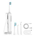 Escova de Dentes Elétrica 3 em 1, Irrigador Oral & Flosser de Água com Reservatório Destacável de 180mL