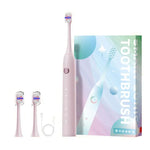 Escova de Dentes Sónica Elétrica Recarregável para Adultos com Modo Personalizado, Cabeças de Escova Antibacterianas, Temporizador Inteligente, Branco Esterilizado, Roxo Claro Esterilizado, Branco Standard, Roxo Claro Standard