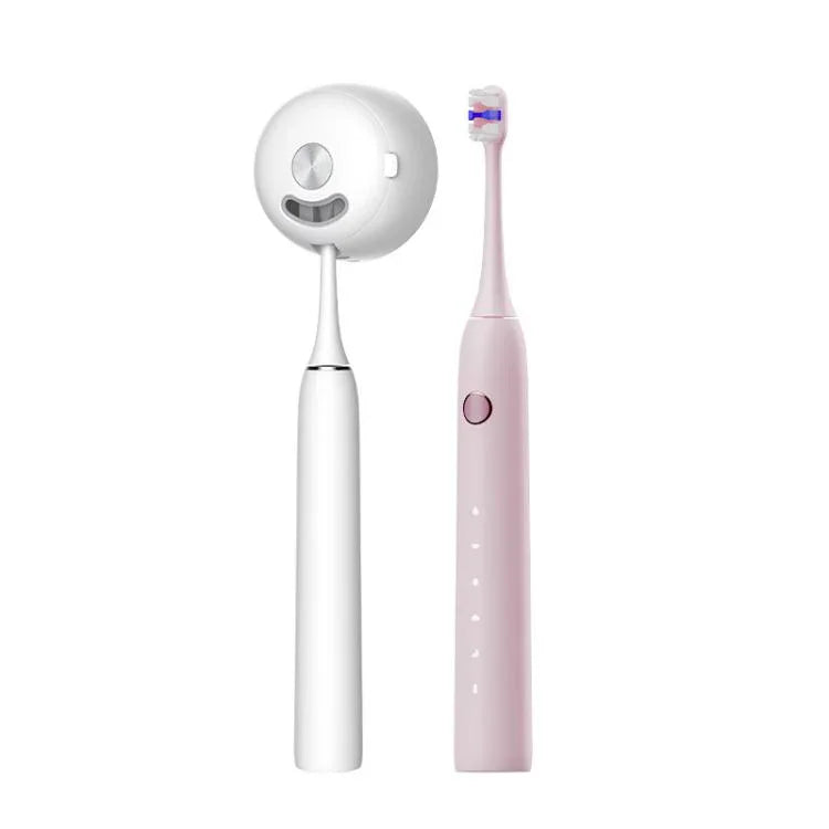 Escova de Dentes Sónica Elétrica Recarregável para Adultos com Modo Personalizado, Cabeças de Escova Antibacterianas, Temporizador Inteligente, Branco Esterilizado, Roxo Claro Esterilizado, Branco Standard, Roxo Claro Standard