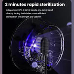 Escova de Dentes Sónica Elétrica Recarregável para Adultos com Modo Personalizado, Cabeças de Escova Antibacterianas, Temporizador Inteligente, Branco Esterilizado, Roxo Claro Esterilizado, Branco Standard, Roxo Claro Standard