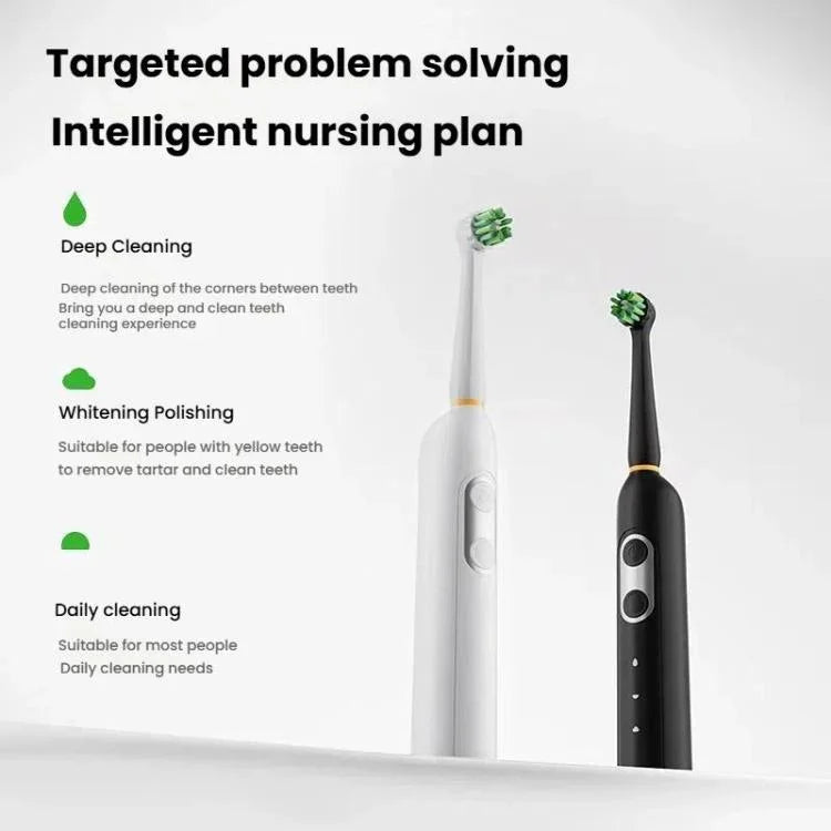 Escova de Dentes Elétrica Recarregável para Adultos 4200 RPM Escova Rotativa IPX8 à Prova de Água Carregamento Indutivo, Branco Esterilizado, Preto Esterilizado, Branco Normal, Preto Normal