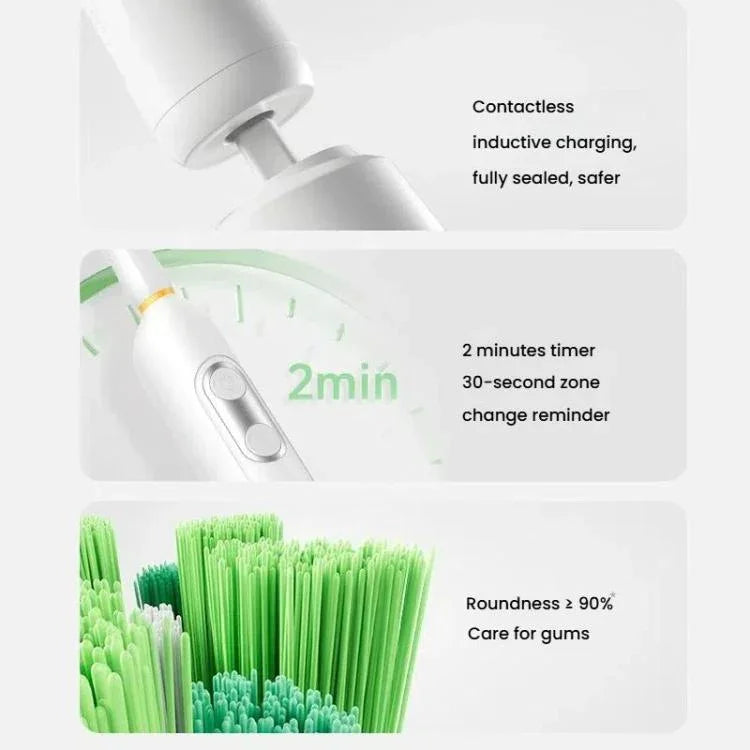 Escova de Dentes Elétrica Recarregável para Adultos 4200 RPM Escova Rotativa IPX8 à Prova de Água Carregamento Indutivo, Branco Esterilizado, Preto Esterilizado, Branco Normal, Preto Normal
