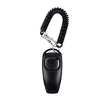 Clicker de Treino 2 em 1 para Animais de Estimação com Apito para Cães e Pulseira Longa
