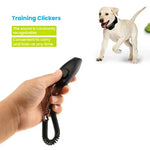 Clicker de Treino 2 em 1 para Animais de Estimação com Apito para Cães e Pulseira Longa