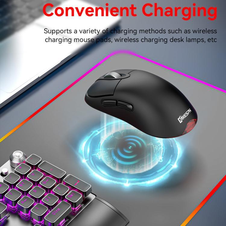 Rato Gaming Sem Fios Tri-Mode 24000 DPI, 6 Modos de Iluminação RGB, Recarregável, Macro Programável, Preto, Branco, Rosa, Preto com Carregamento Sem Fios, Branco com Carregamento Sem Fios, Rosa com Carregamento Sem Fios