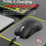 Rato Gaming Sem Fios Tri-Mode 24000 DPI, 6 Modos de Iluminação RGB, Recarregável, Macro Programável, Preto, Branco, Rosa, Preto com Carregamento Sem Fios, Branco com Carregamento Sem Fios, Rosa com Carregamento Sem Fios