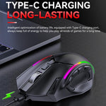 Rato Gaming Sem Fios MKESPN W605 Triple-Mode 24000 DPI 12 Teclas Personalização Macro, W605