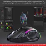Rato Gaming Sem Fios MKESPN W605 Triple-Mode 24000 DPI 12 Teclas Personalização Macro, W605
