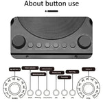 Máquina de Karaoke SDRD Caixa de Madeira com Microfones Duplos Sem Fios Sistema de Coluna Tudo-em-um Suporta Disco U/Cartão TF