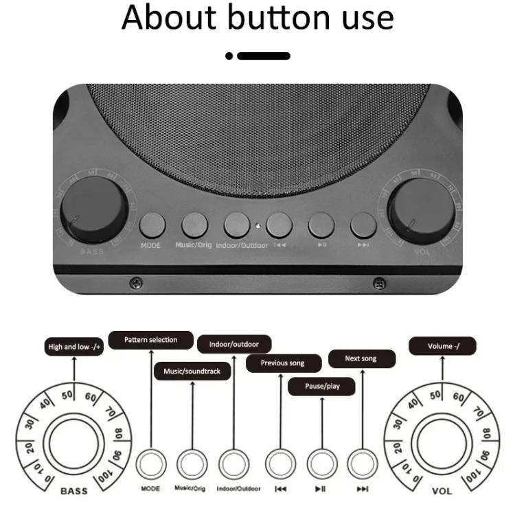 Máquina de Karaoke SDRD Caixa de Madeira com Microfones Duplos Sem Fios Sistema de Coluna Tudo-em-um Suporta Disco U/Cartão TF
