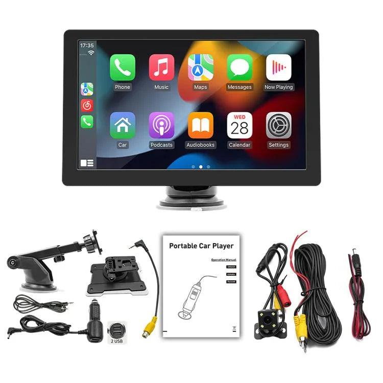 Ecrã Universal para Carro Estéreo HD MP5 Player Monitor de Reversão com Câmara Traseira, com Câmara Traseira