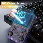 Consola de Jogos Portátil WiFi Dual-Band R36XX com Ecrã IPS HD Mipi de 3,5 Polegadas, Sistema Operativo Linux de Código Aberto, 64G, 128G