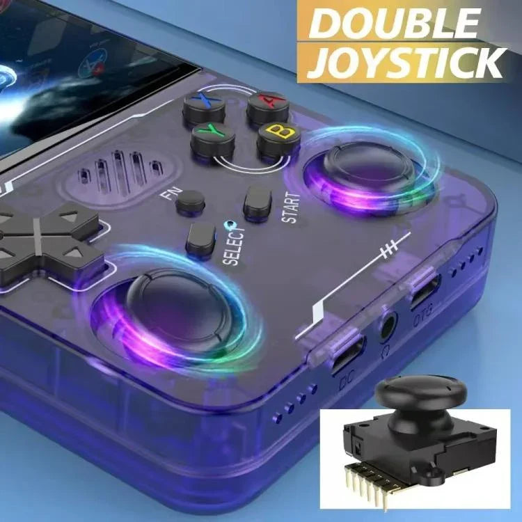 Consola de Jogos Portátil WiFi Dual-Band R36XX com Ecrã IPS HD Mipi de 3,5 Polegadas, Sistema Operativo Linux de Código Aberto, 64G, 128G