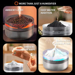 Difusor de Óleo Essencial Vulcânico 2L Humidificador Grande Capacidade Aromaterapia Difusor de Névoa com Reservatório de Água de Enchimento Superior
