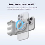 TELESIN P1-MP-10 Empunhadura Magnética para Câmara com Disparador Bluetooth e Suporte para Telemóvel, P1-MP-10 Branco, P1-MP-10 Preto