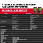 Medidor EMF Multi-Campo HABOTEST HT628B Testador Recarregável de Radiação Eletromagnética, HT628B