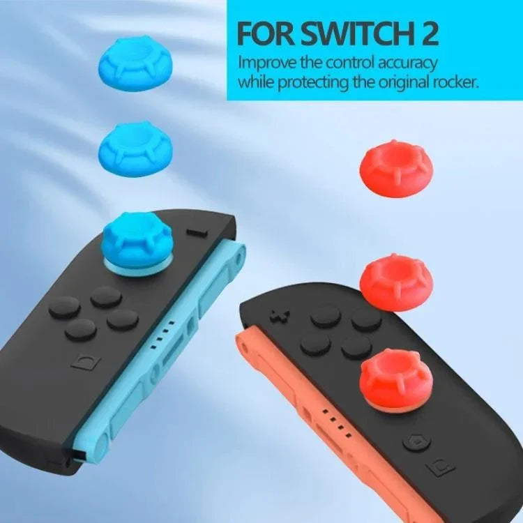 Conjunto de 6 tampas de proteção para botões de joystick de silicone para Nintendo Switch 2